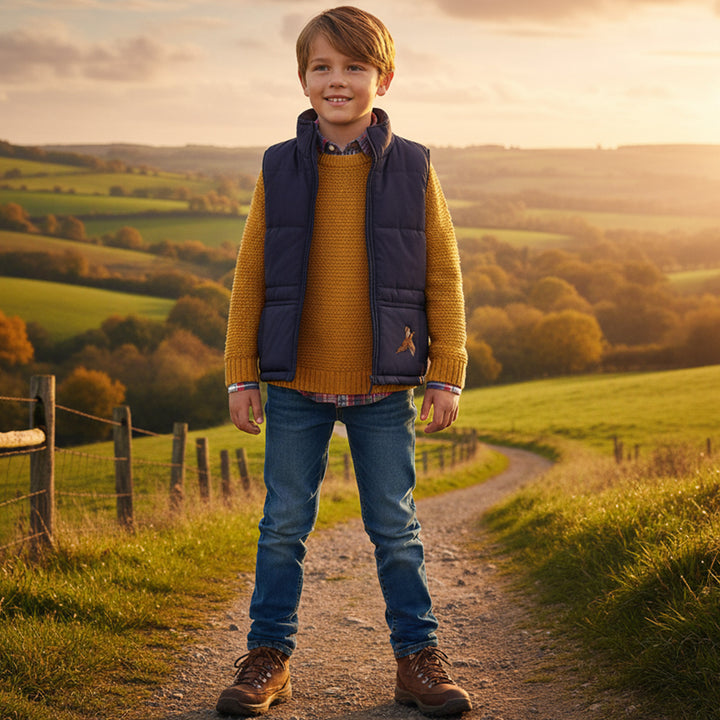 Kids Embroidered Padded Gilet