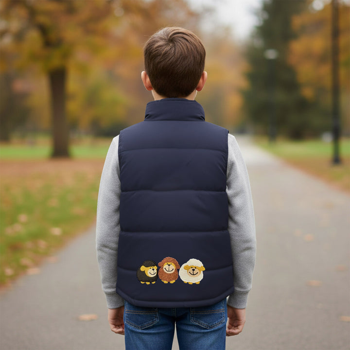 Kids Embroidered Padded Gilet