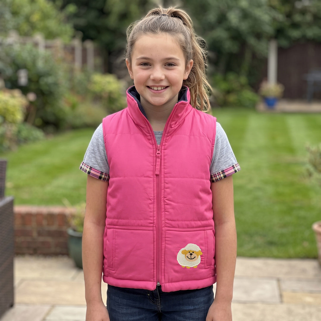Kids Embroidered Padded Gilet