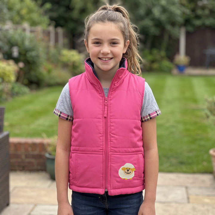 Kids Embroidered Padded Gilet