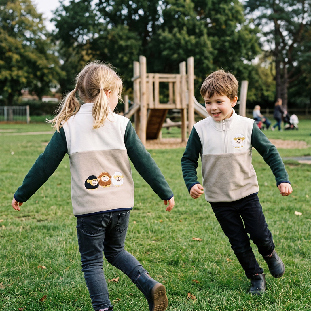 Kids Embroidered Quarter-Zip Pullover