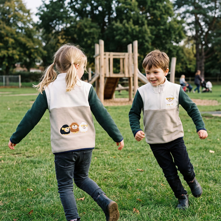 Kids Embroidered Quarter-Zip Pullover