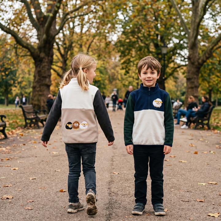 Kids Embroidered Quarter-Zip Pullover