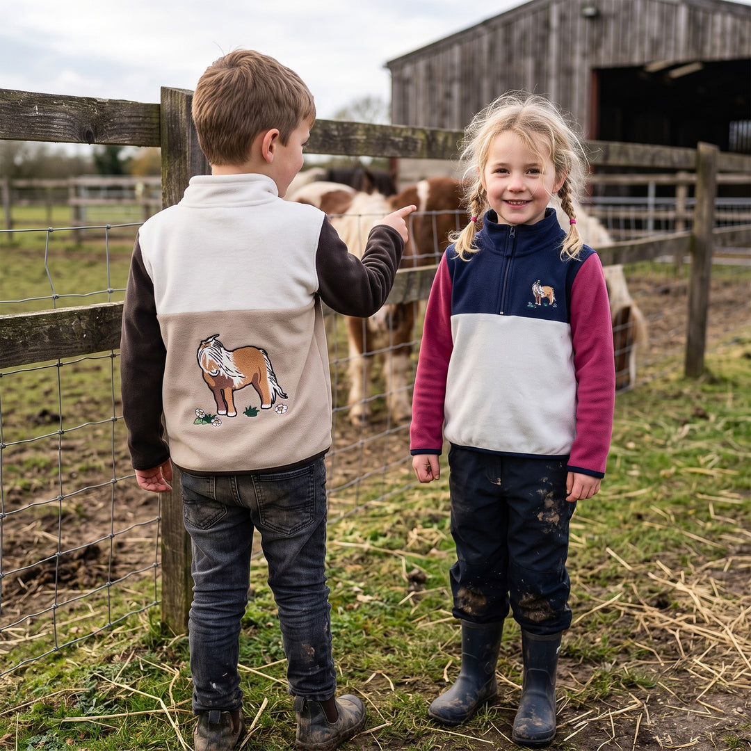 Kids Embroidered Quarter-Zip Pullover
