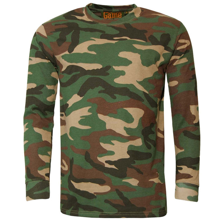 Game Woodland Camouflage Long Sleeve T Shirt