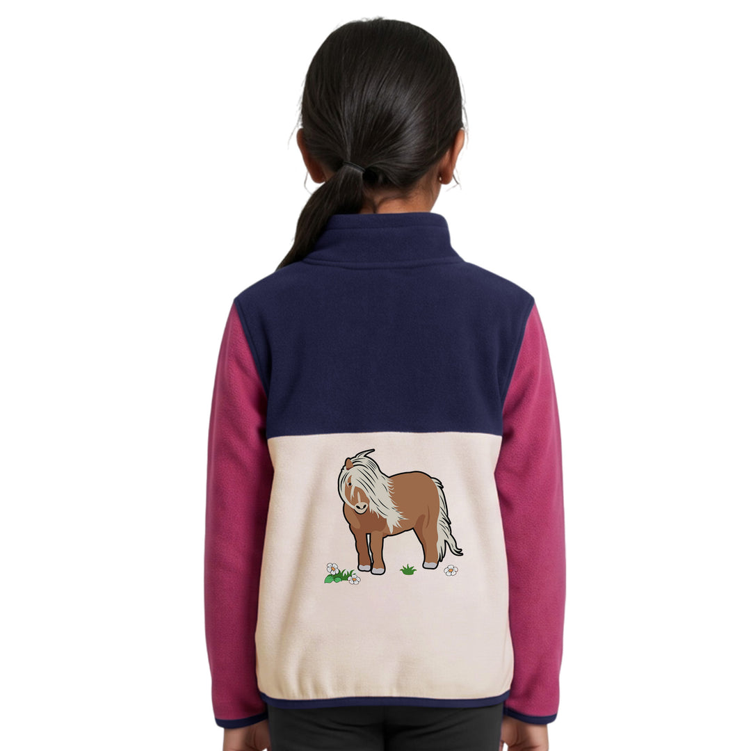 Kids Embroidered Quarter-Zip Pullover