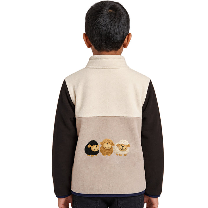Kids Embroidered Quarter-Zip Pullover