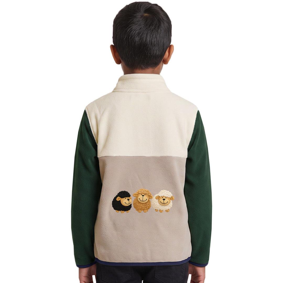 Kids Embroidered Quarter-Zip Pullover