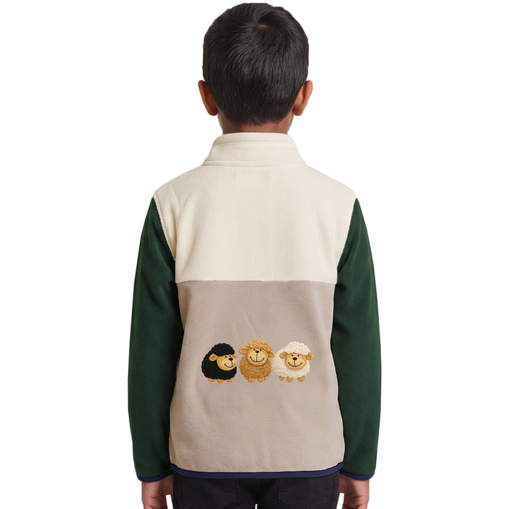 Kids Embroidered Quarter-Zip Pullover