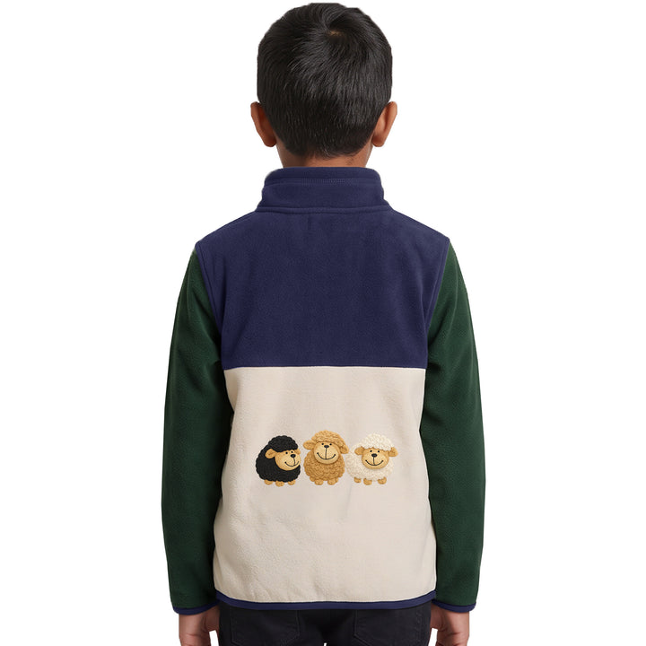 Kids Embroidered Quarter-Zip Pullover