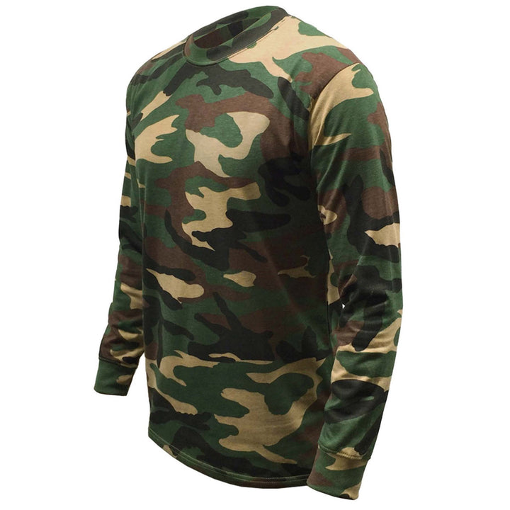 Game Woodland Camouflage Long Sleeve T Shirt