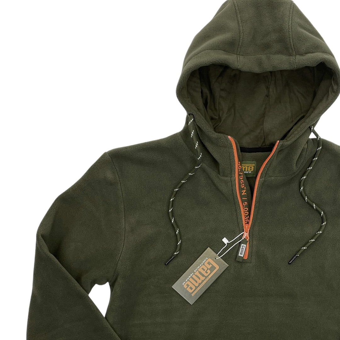 Game Trail Half Zip Neck Fleece Hoodie