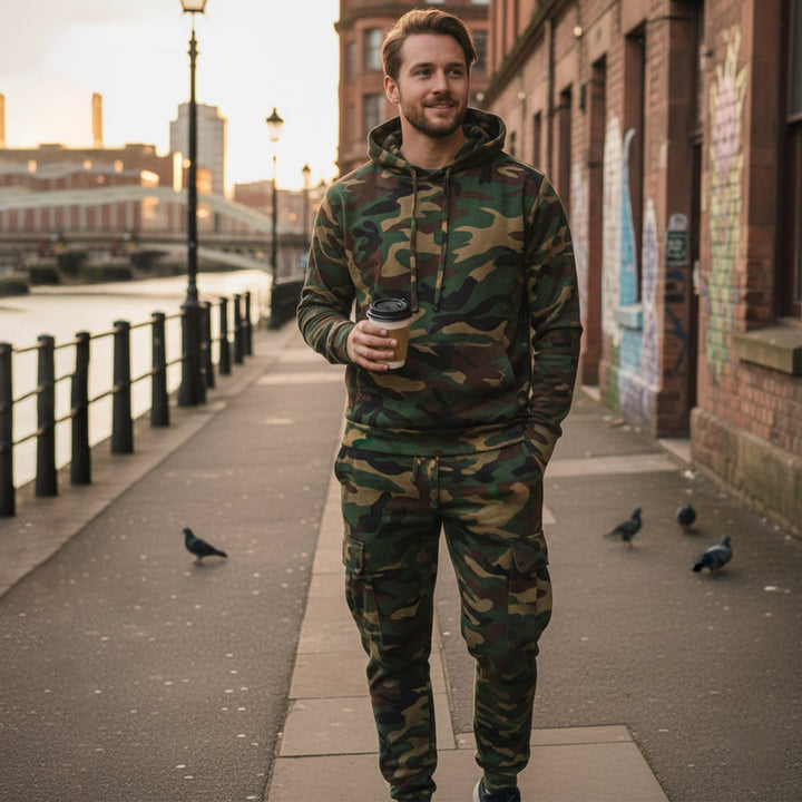 Game Mens Heavyweight 300gsm Fleece Camouflage Joggers