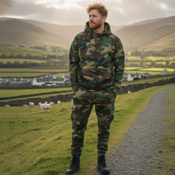 Game Mens Heavyweight 300gsm Fleece Camouflage Hoodie