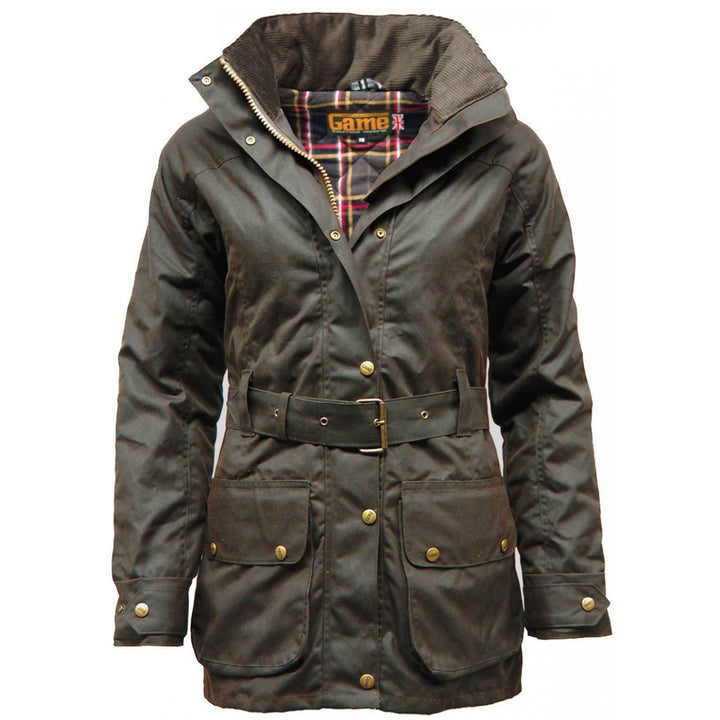 Ladies Game Cantrell Padded Antique Waxed Jacket