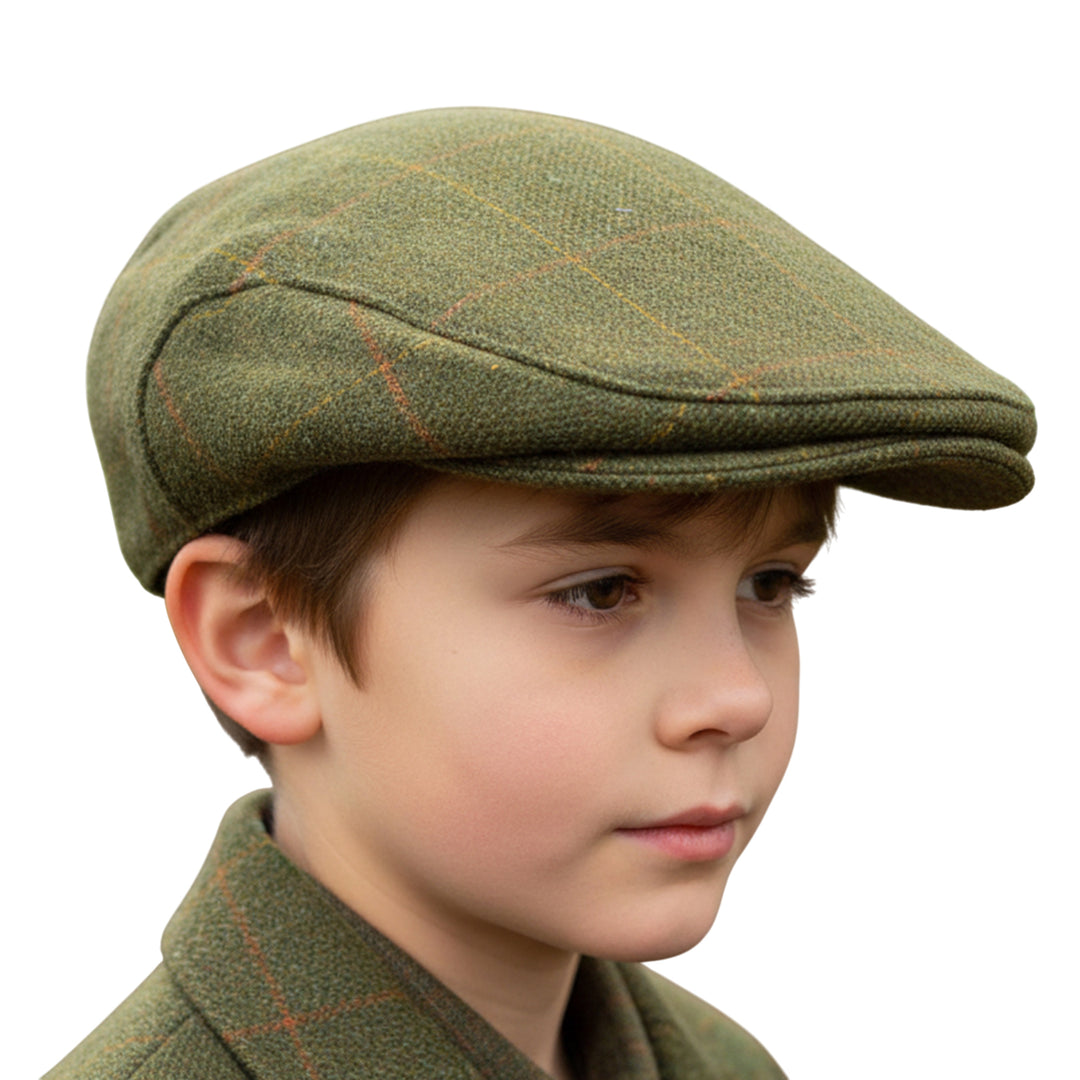 Game Kids Tweed Flat Cap
