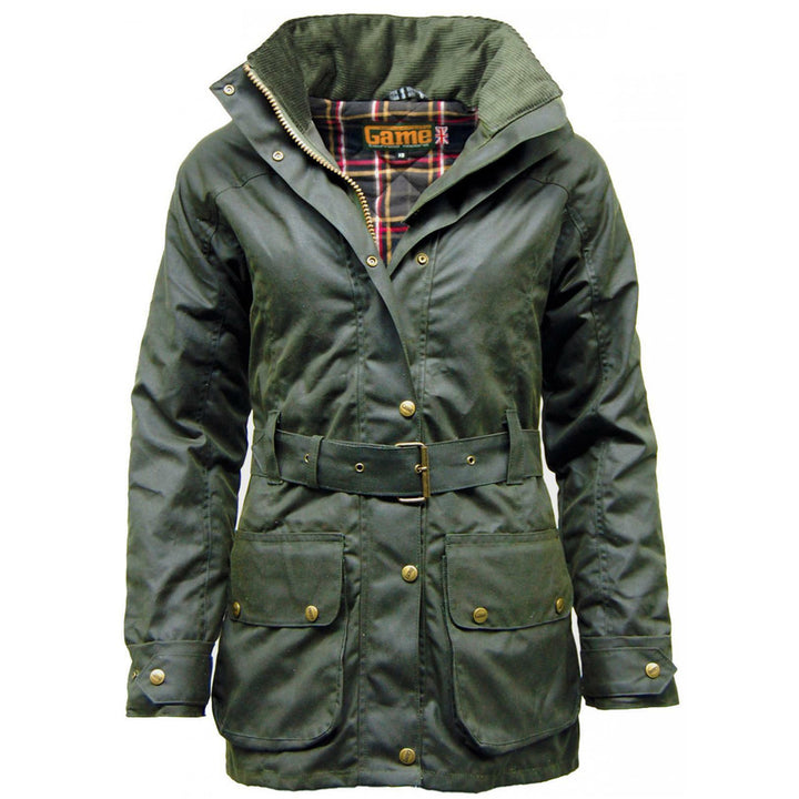 Ladies Game Cantrell Padded Antique Waxed Jacket