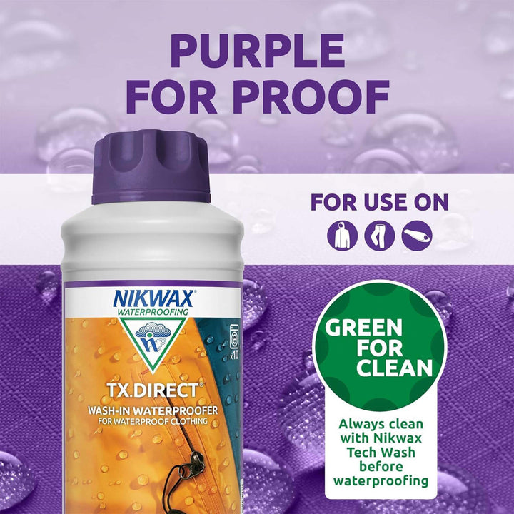 Nikwax TX.Direct Wash-In 300ml – Waterproofer for Game Breathable Rain Gear