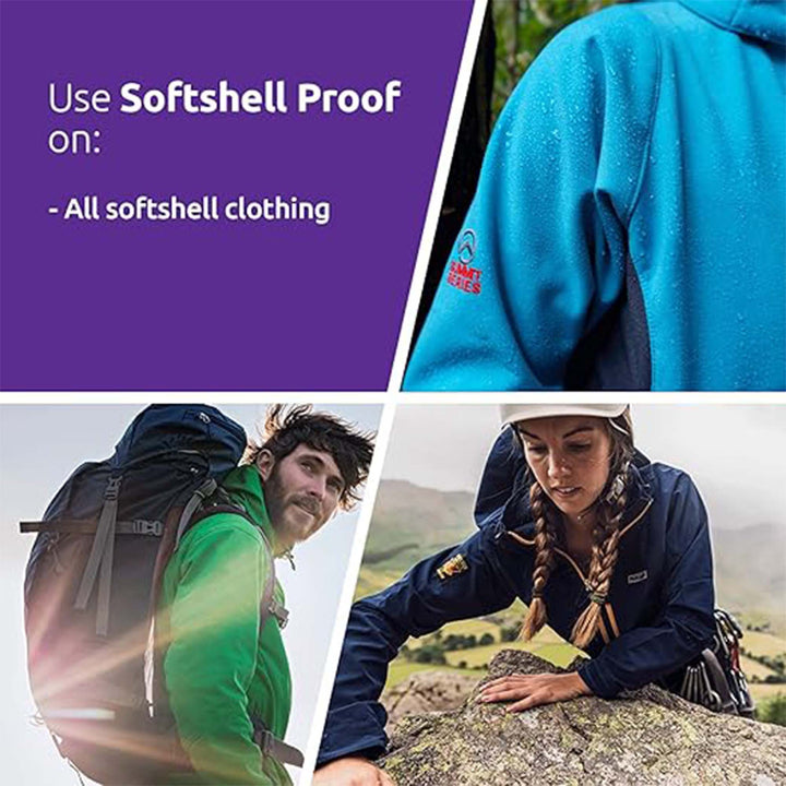 Nikwax SoftShell Proof Spray 300ml – Durable Waterproofer for Jackets & Pants