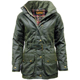 Game Ladies Cantrel Antique Waxed Jacket Olive Front