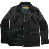 Game Oxford Quilted Wax Jacket Black Flat